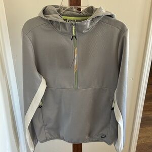 NWT ASICS Women’s 1/4 zip Athletic Pull over Hoodie Windbreaker Jacket‎ Size S